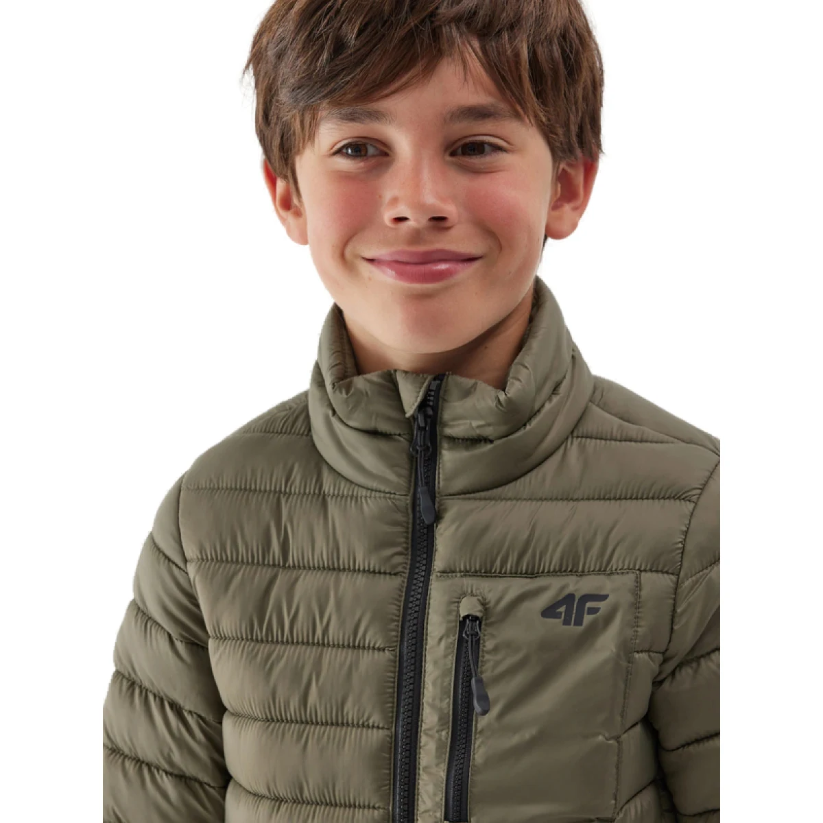 Chlapčenská bunda 4F JUNIOR DOWN JACKET-JAW23TDJAM220-44S-OLIVE · záber 2