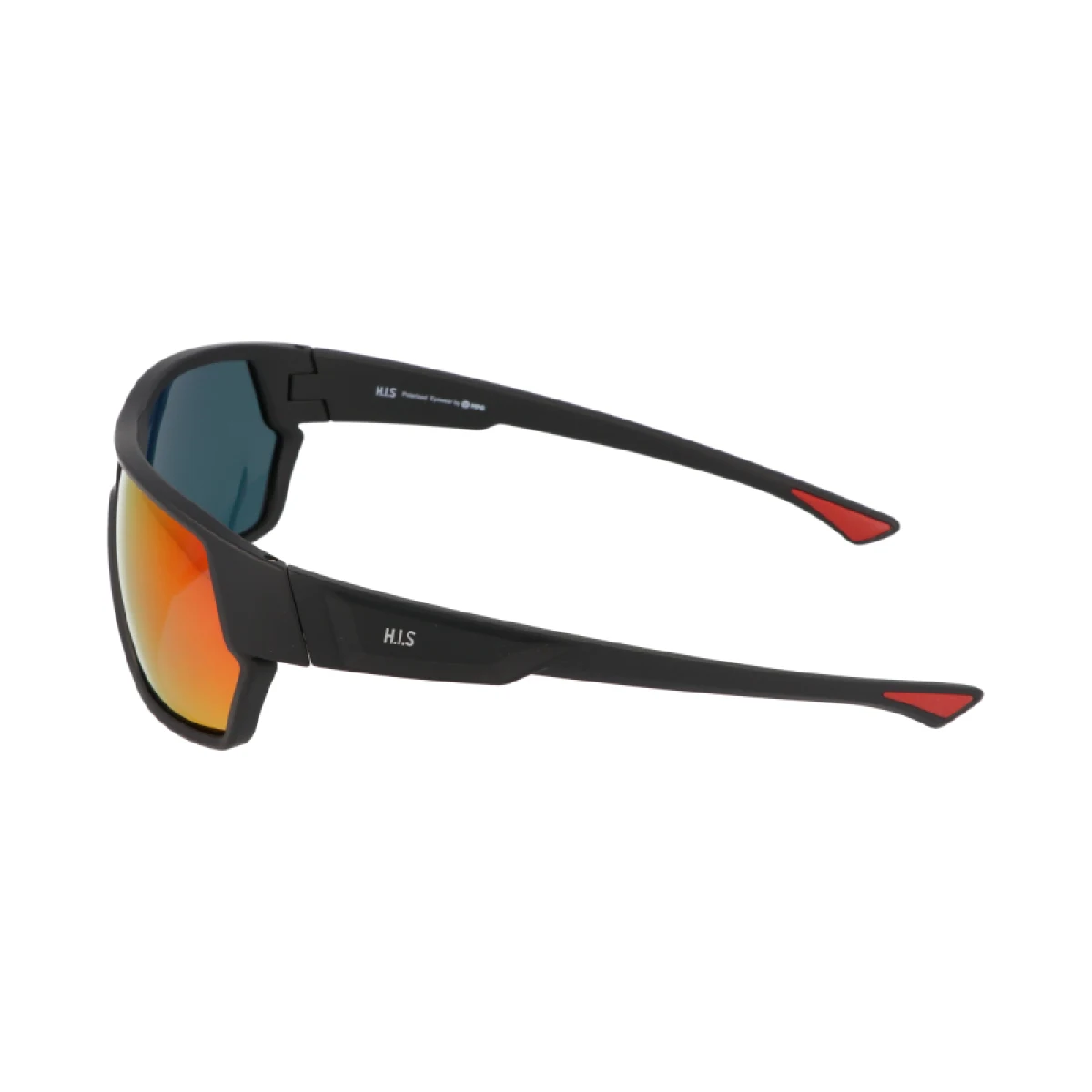 Polarizačné slnečné okuliare H.I.S. POLARIZED HPS37105-1, black, smoke with red mirror POL, 66-10-142 · záber 3