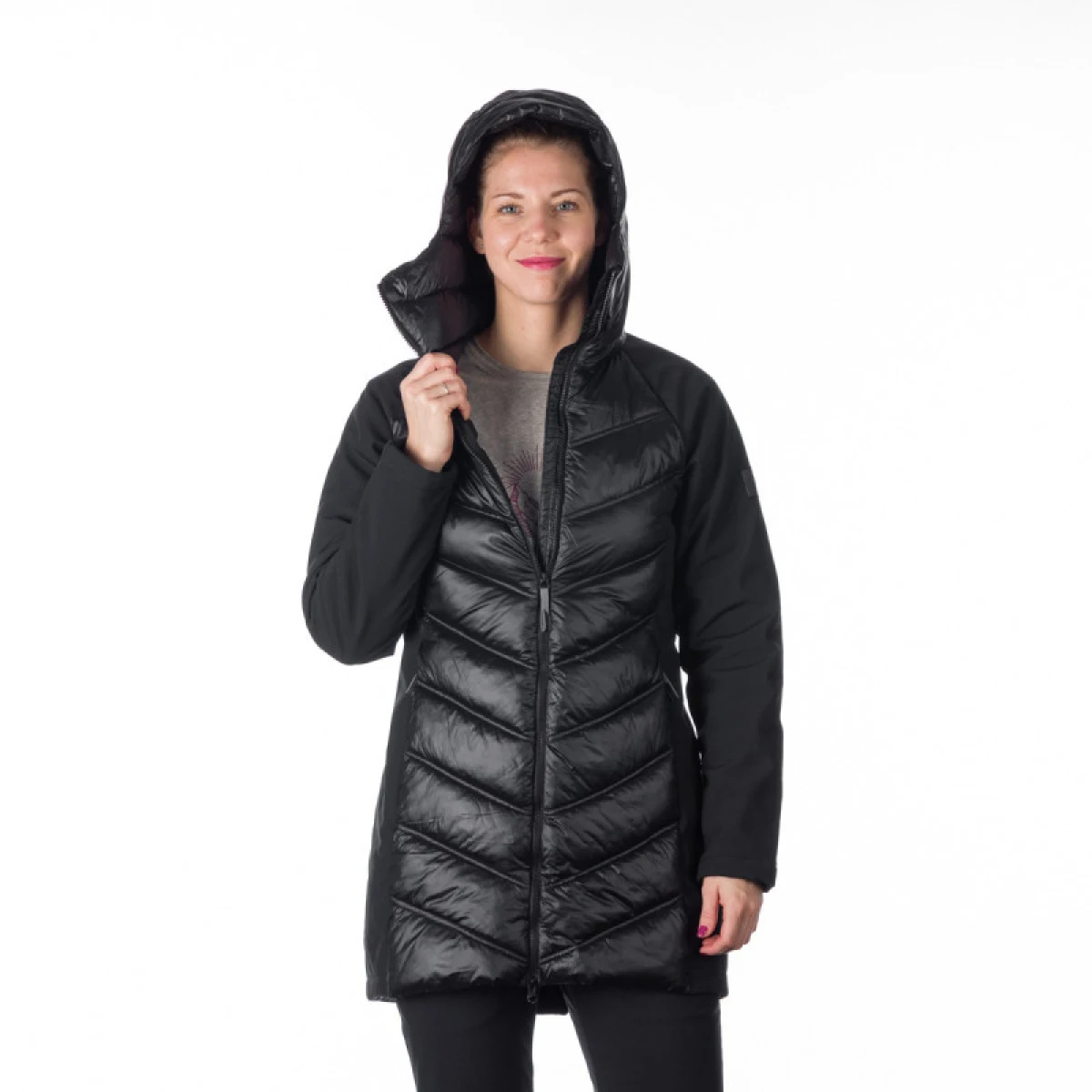 Dámska turistická softshellová bunda NORTHFINDER MARGIE-269-black · záber 4