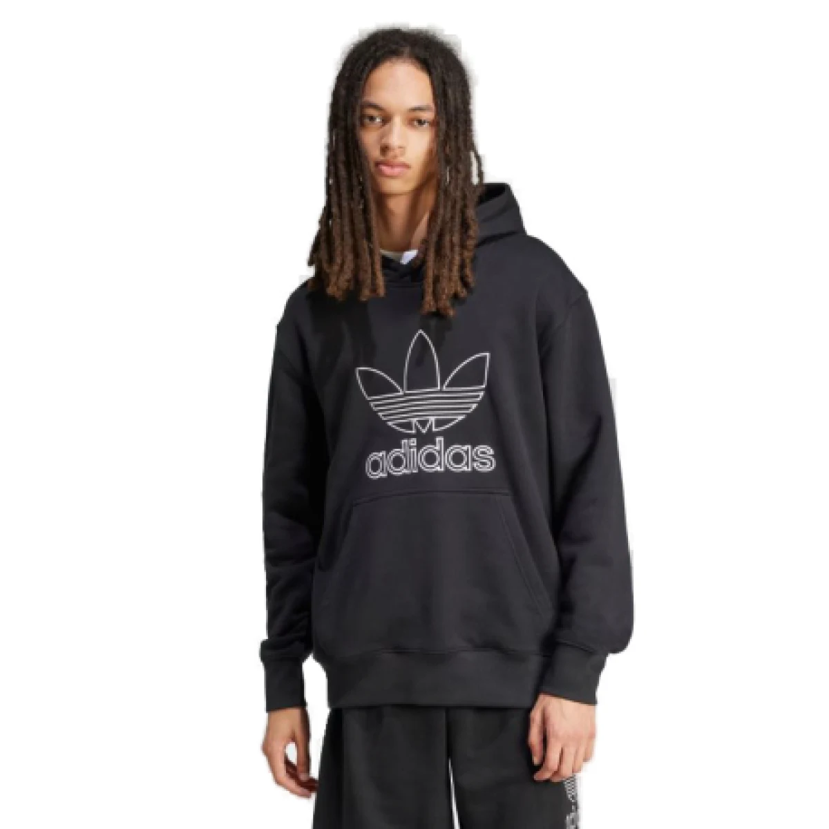 Pánska mikina s kapucňou ADIDAS ORIGINALS OUTL TREF HDY-BLACK · záber 1