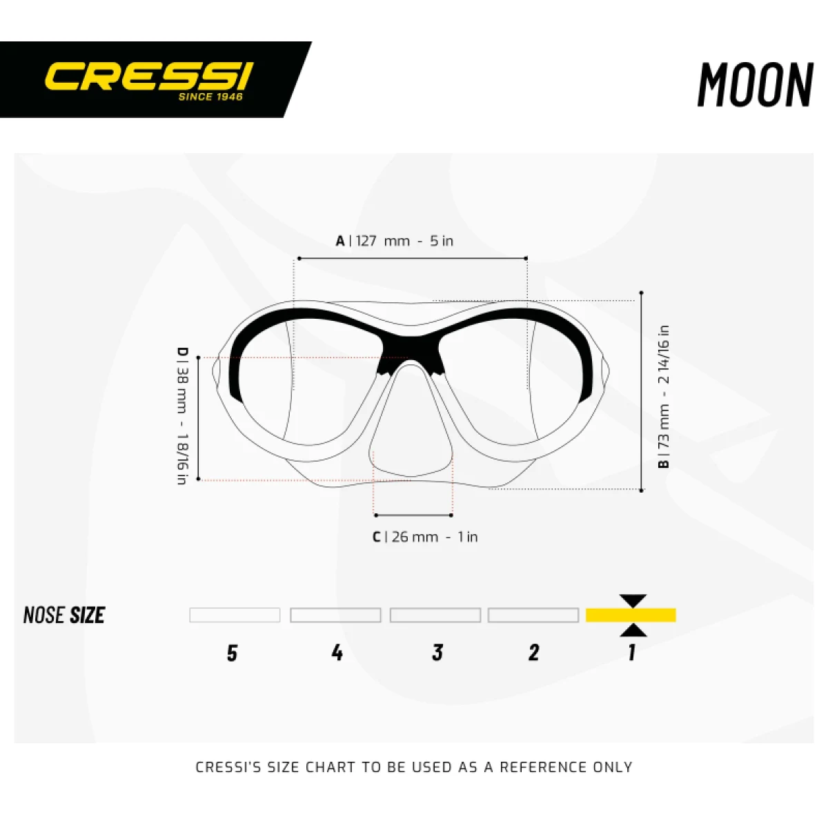 Potápačská maska CRESSI MOON KID MASK BLUE ORANGE · záber 5