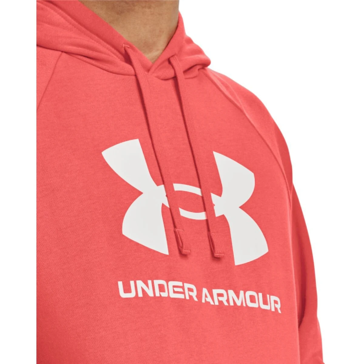 Pánska zateplená mikina s kapucňou UNDER ARMOUR UA Rival Fleece Logo HD-RED · záber 4