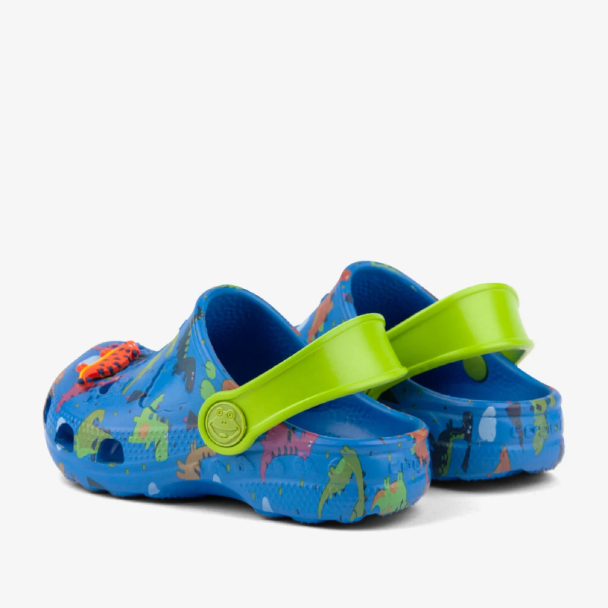 Chlapčenské kroksy (rekreačná obuv) COQUI Little Frog + Amulet K royal lime dino · záber 3