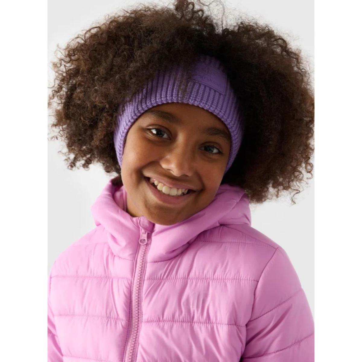 Dievčenská bunda 4F JUNIOR DOWN JACKET-JWAW24TDJAF449-54S-PINK · záber 2