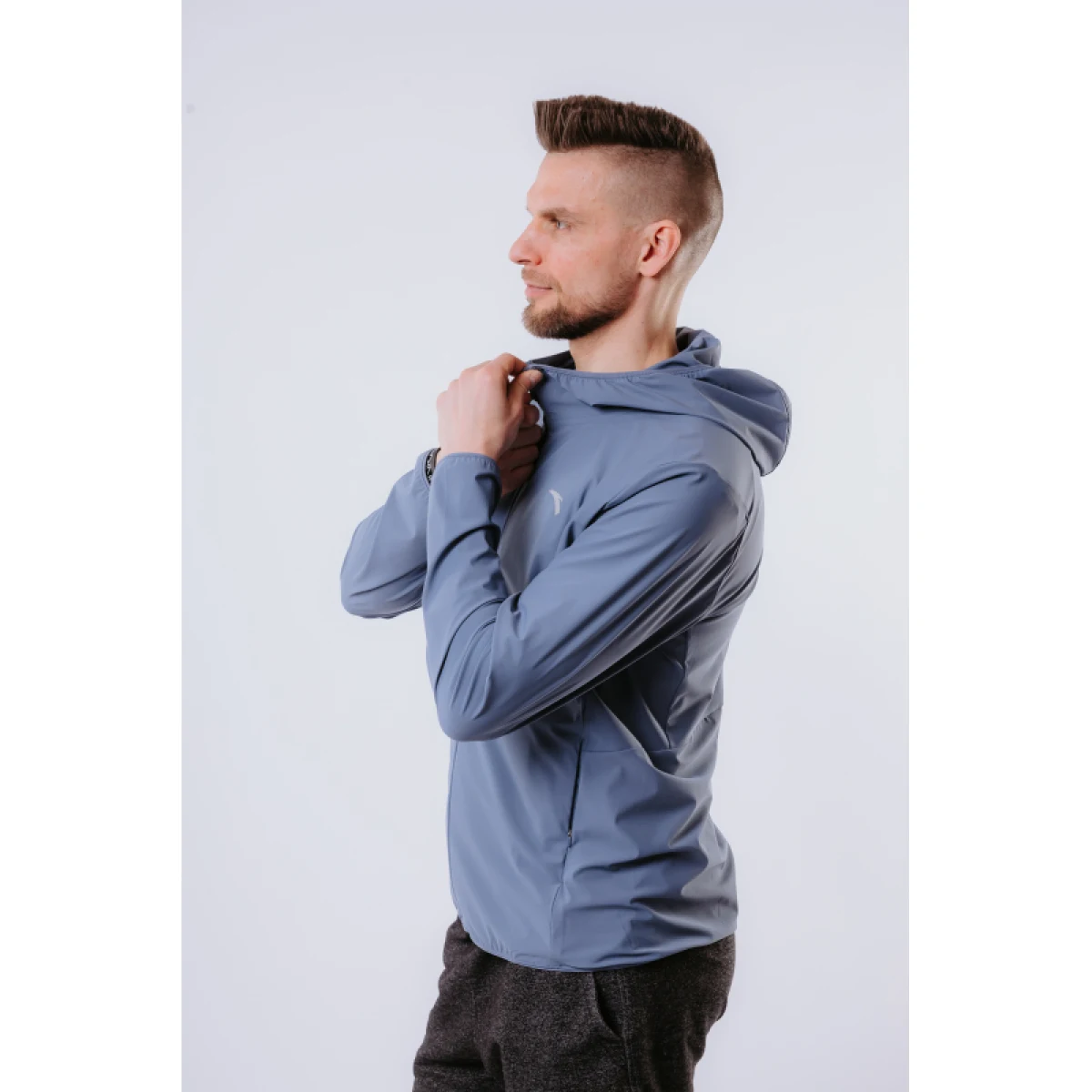 Pánska bežecká bunda ANTA Knit Track Top-MEN-852125701-4-Checkerboard Grey · záber 4