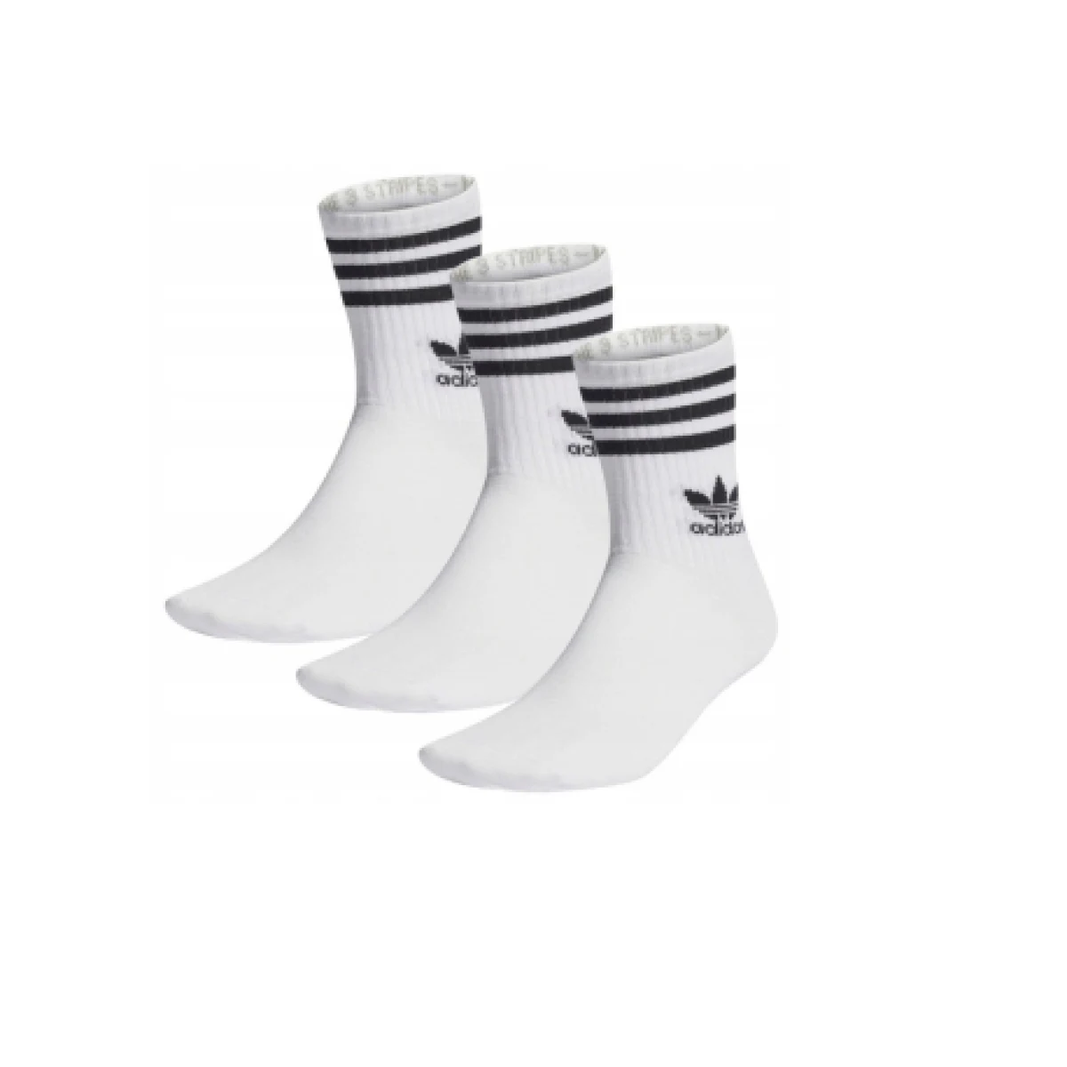 Ponožky ADIDAS ORIGINALS 3 PACK-CREW SOCK-WHITE · záber 1