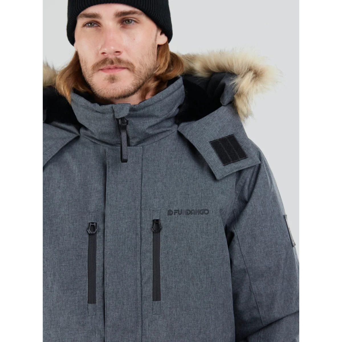 Pánska bunda FUNDANGO Spirit Parka Jacket-745-grey heather · záber 5