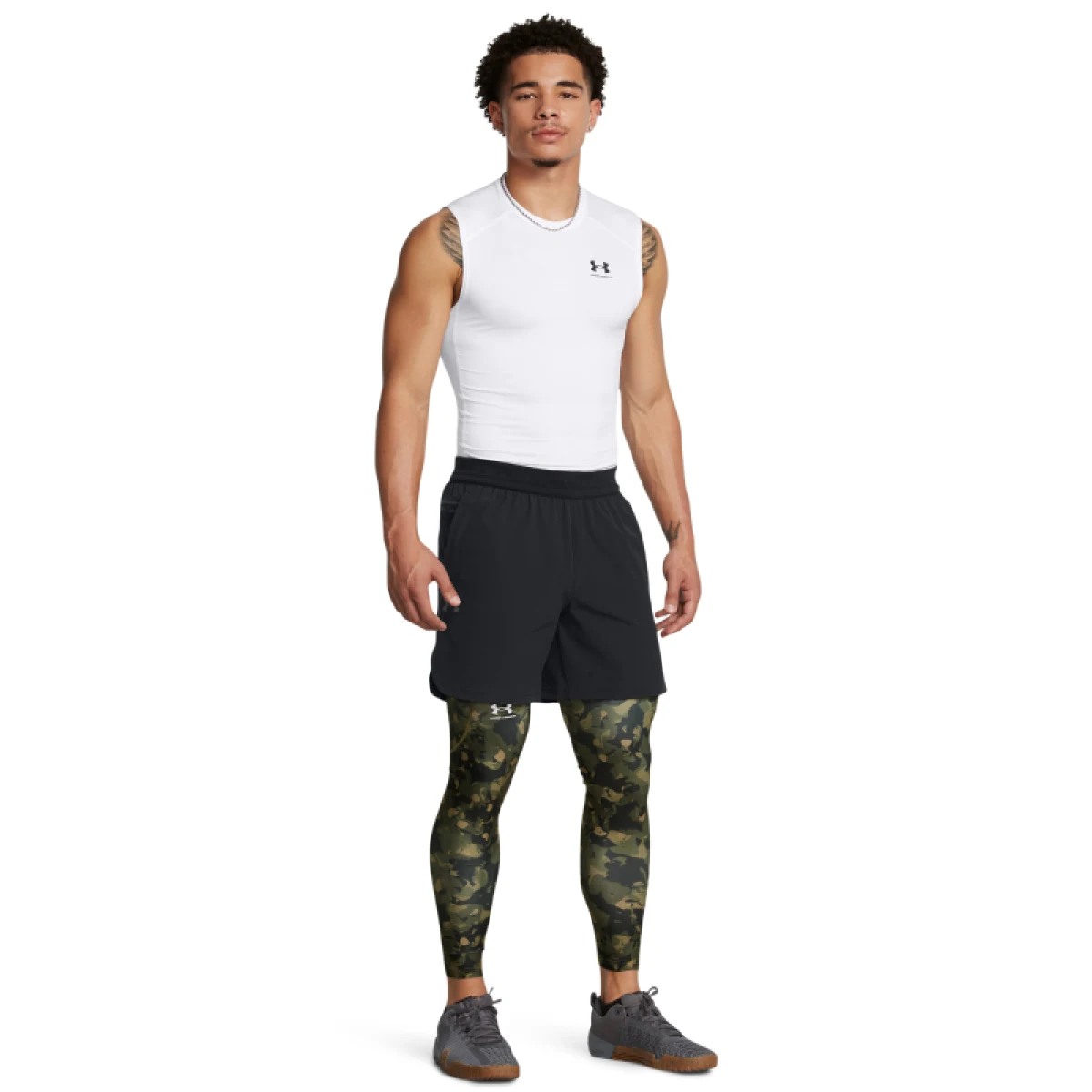 Pánske kompresné legíny UNDER ARMOUR UA HG Armour Prtd Lgs-GRN · záber 4