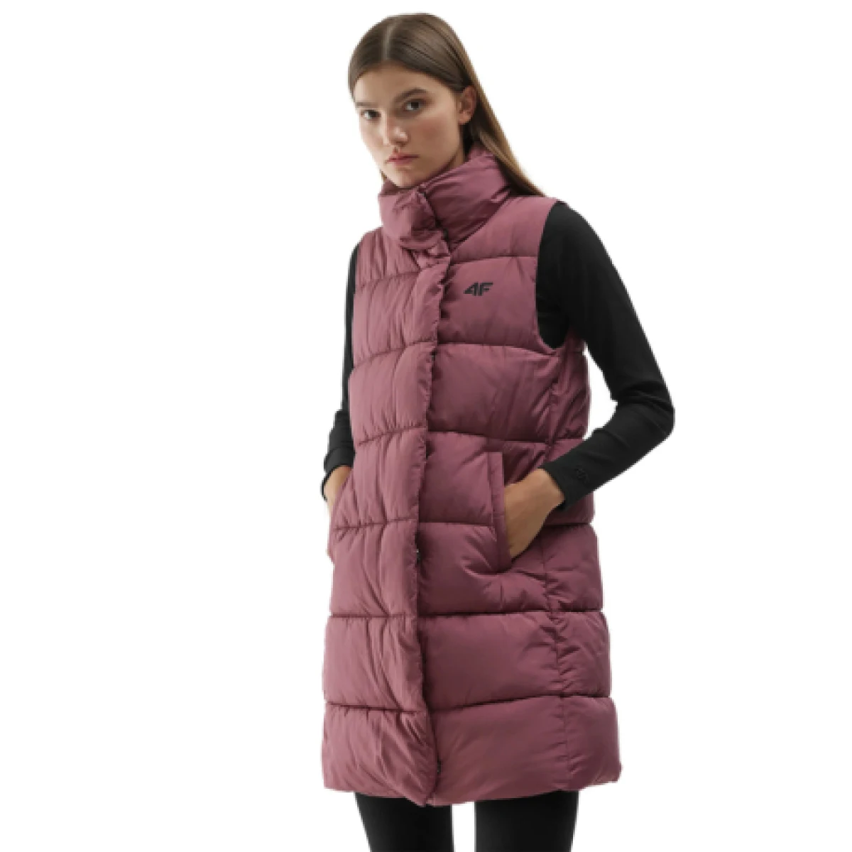 Dámska vesta 4F VEST-AW23TVESF076-53S-DARK PINK · záber 1