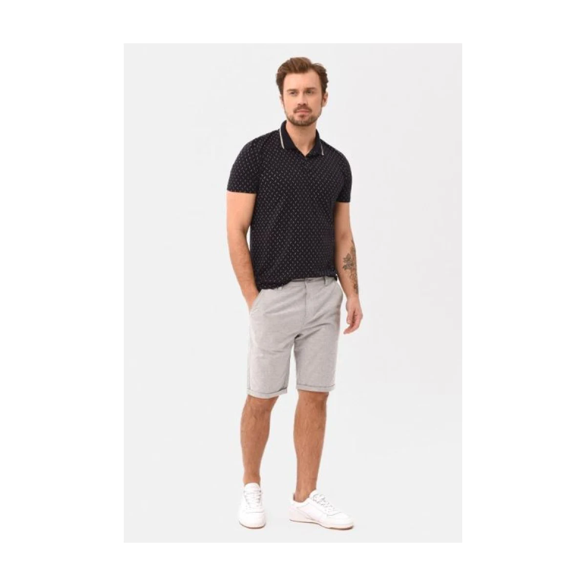 Pánske polo tričko s krátkym rukávom VOLCANO CARO-600-NAVY · záber 3