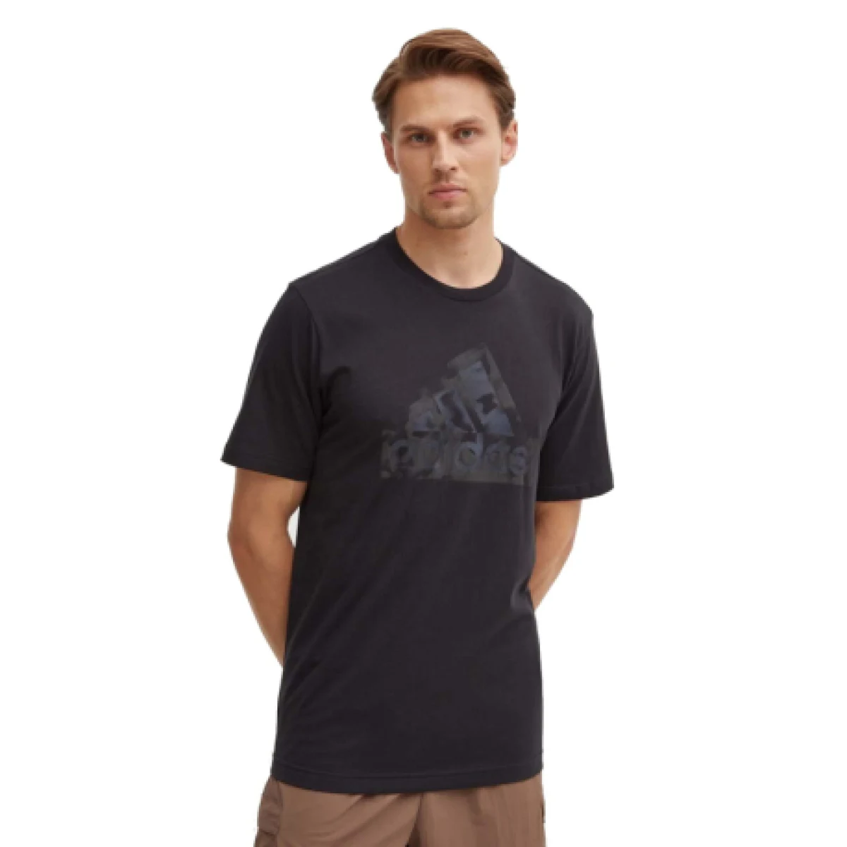 Pánske tričko s krátkym rukávom ADIDAS M FI LOGO T-IW2652-Black · záber 1