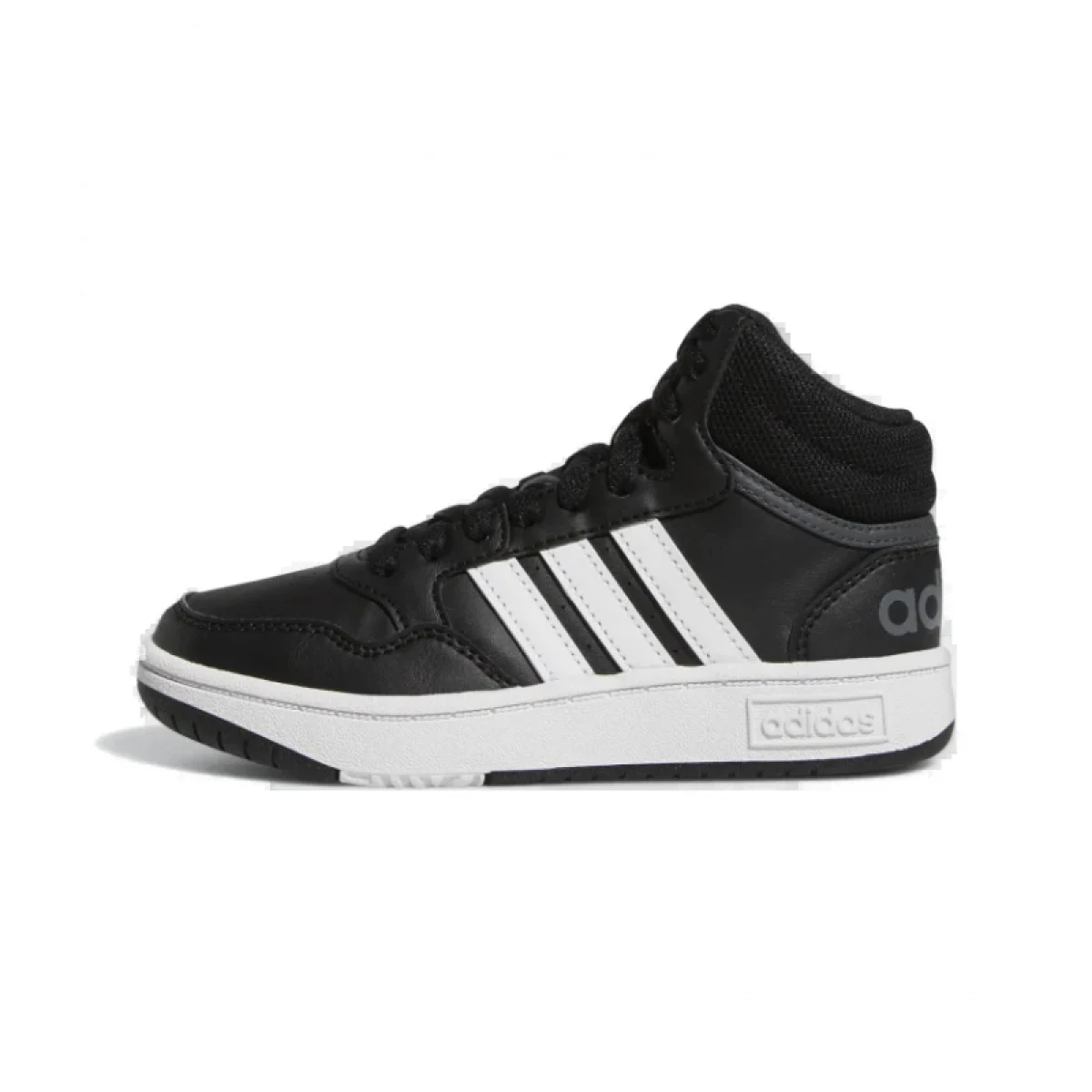 Juniorská rekreačná obuv ADIDAS Hoops Mid 3.0 K core black cloud white grey six · záber 3