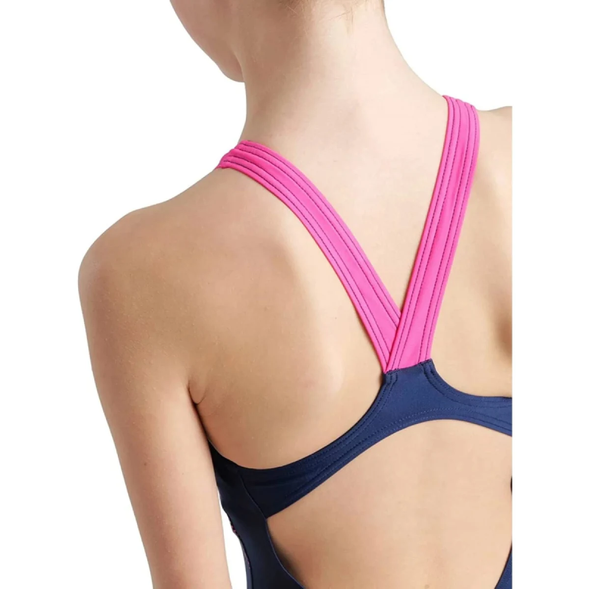 Dievčenské plavecké jednodielne plavky ARENA SWIMSUIT V BACK GRAPHIC Blue · záber 3