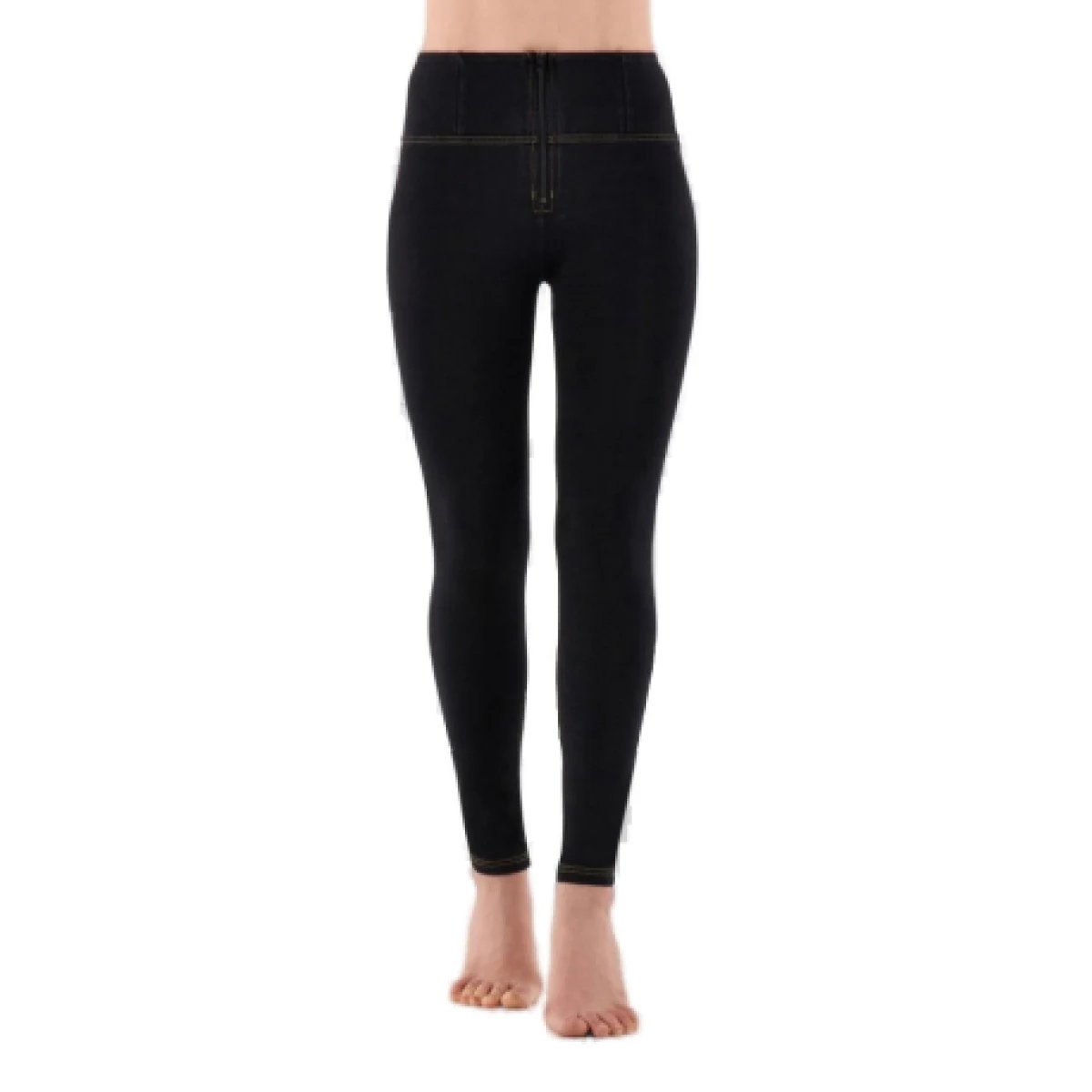 Dámske jeggings nohavice FREDDY WR.UP® skinny high waist push up jeggings in organic fabric-Black · záber 1