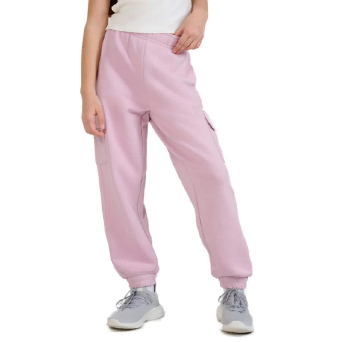 Dievčenské tepláky 4F JUNIOR TROUSERS CAS F1135-52S-LIGHT VIOLET · záber 1