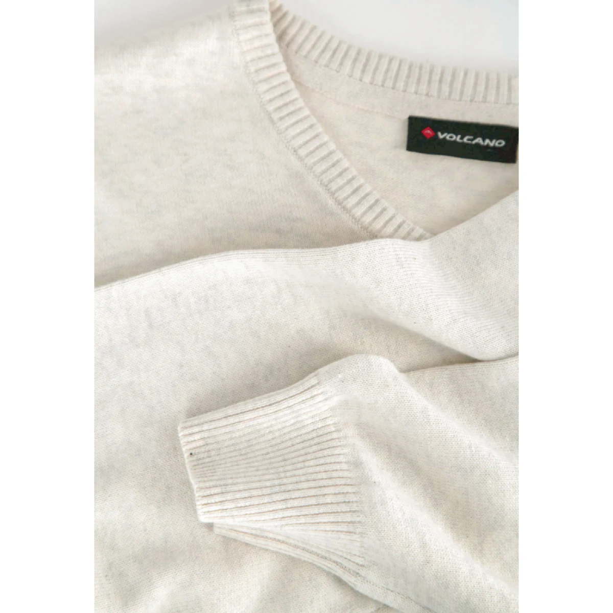 Pánsky sveter VOLCANO S-STIG-101M-CREAM MEL · záber 5