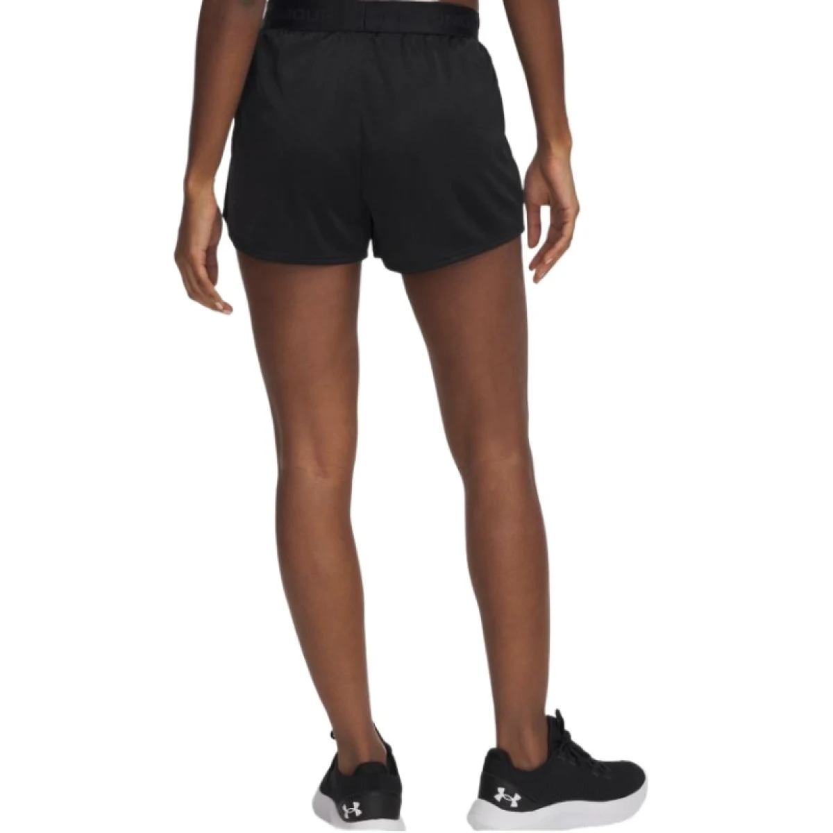 Dámske tréningové kraťasy UNDER ARMOUR Tech Play Up Shine Shorts-BLK · záber 2