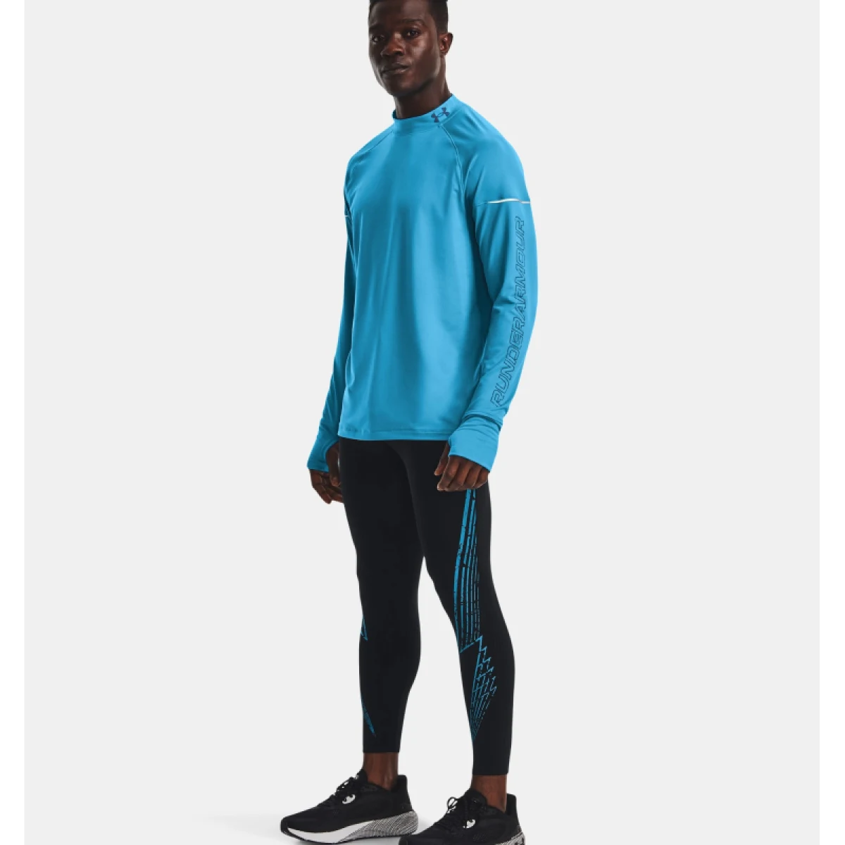 Pánske kompresné legíny UNDER ARMOUR UA FLY FAST 3.0 COLD TIGHT-BLK-1373440-001 · záber 3