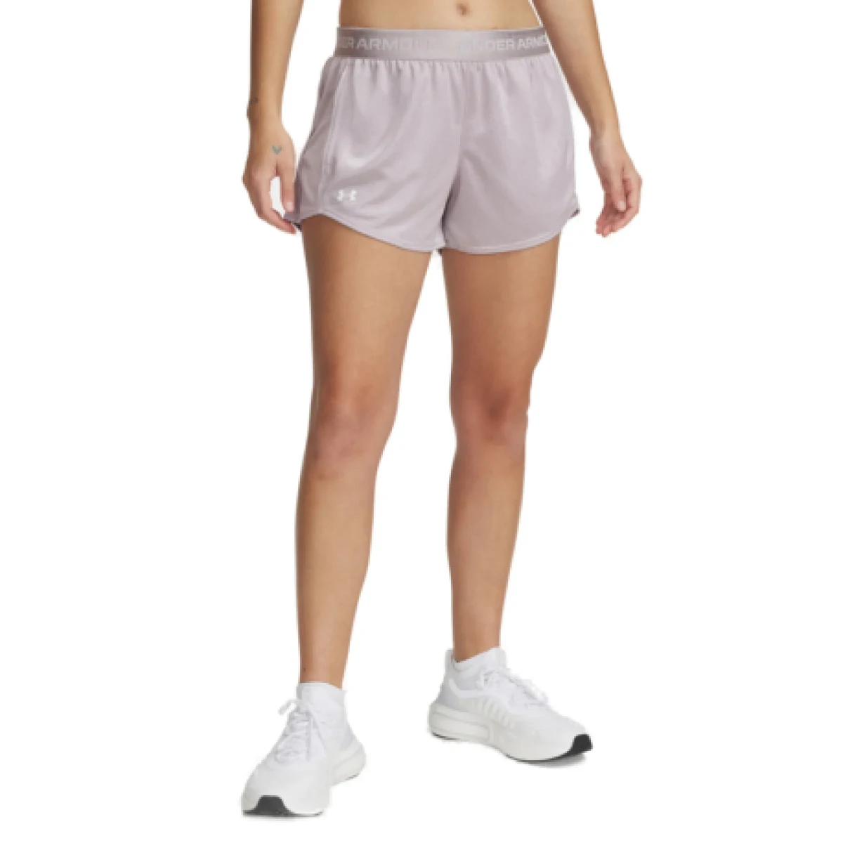 Dámske tréningové kraťasy UNDER ARMOUR Tech Play Up Shine Shorts-GRY · záber 1