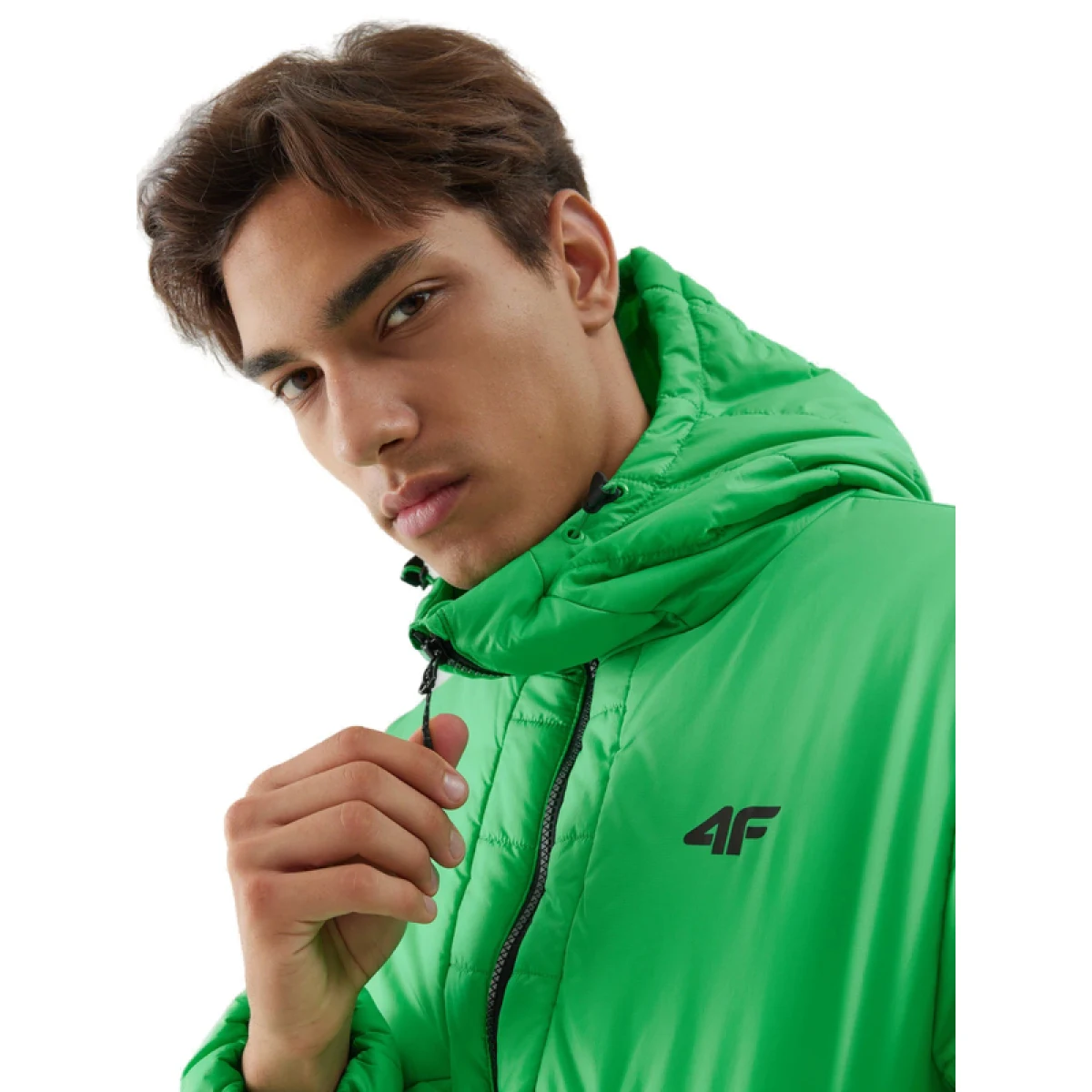 Pánska turistická bunda 4F DOWN JACKET-AW23TDJAM245-42S-LIGHT GREEN · záber 3