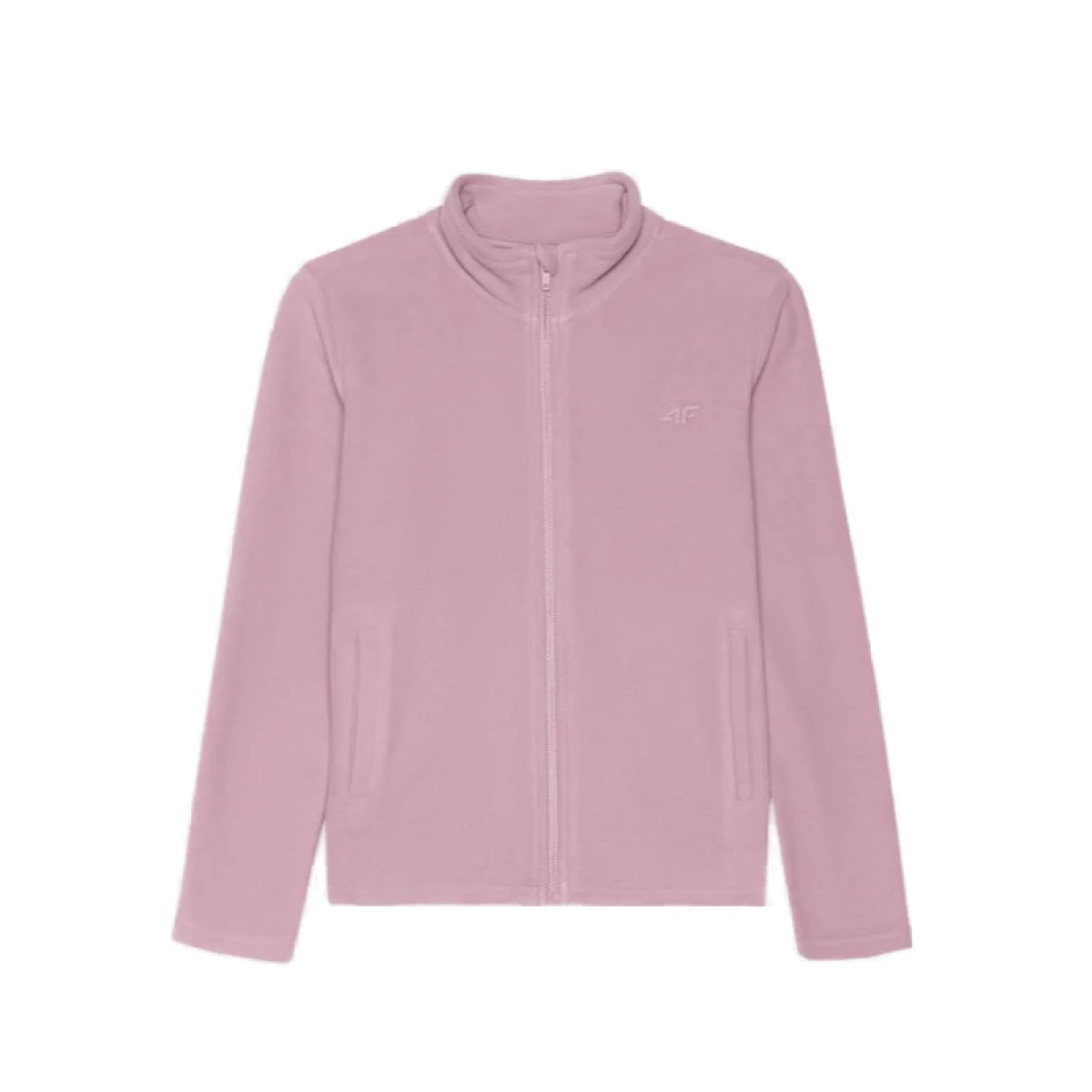 Dievčenská flisová mikina so zipsom 4F JUNIOR FLEECE-JWMM00TFLEF261-56S-LIGHT PINK · záber 5