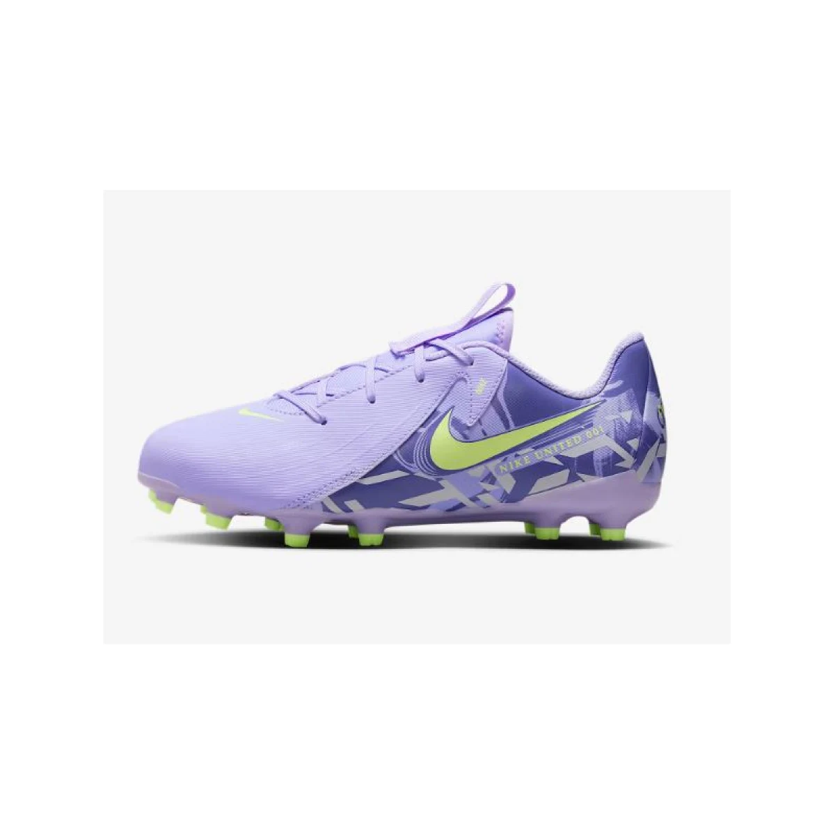 Chlapčenské futbalové kopačky outdoorové NIKE Phantom GX 2 Academy Jr FG MG purple agate barely volt · záber 2