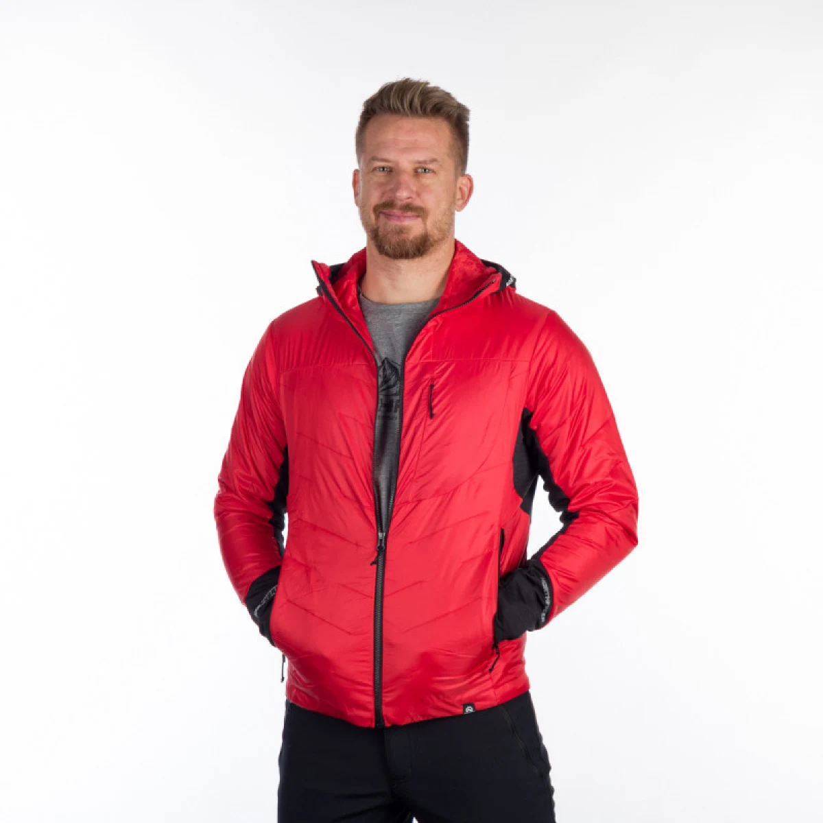 Pánska turistická bunda NORTHFINDER DON 361-redblack · záber 2
