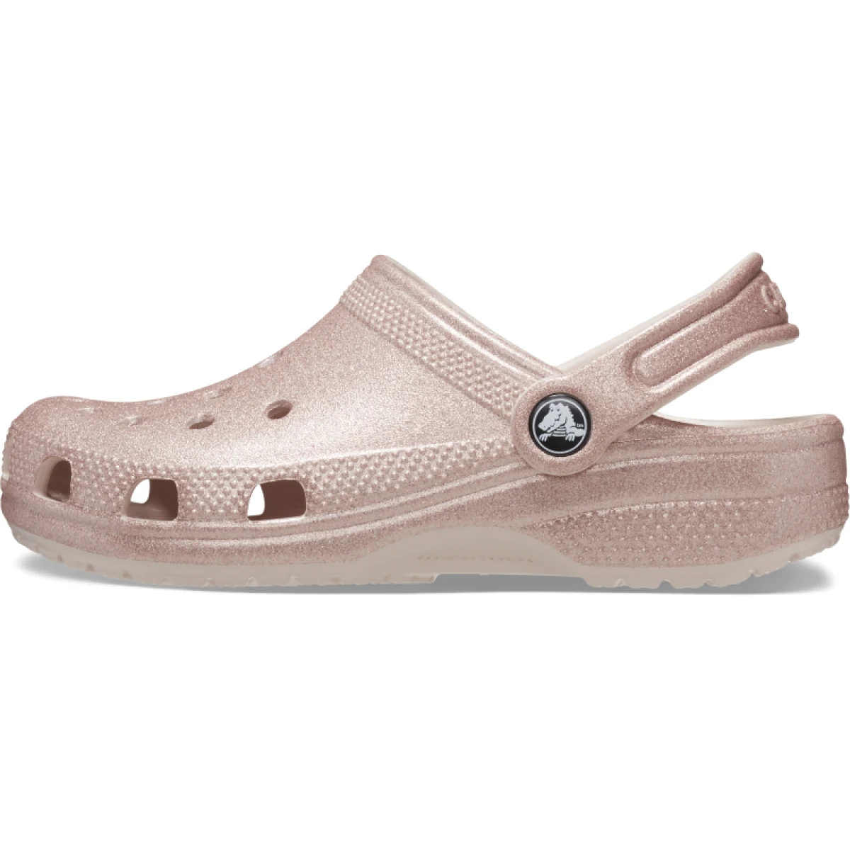 Dievčenské kroksy (rekreačná obuv) CROCS Classic Glitter Clog K quartz glitter · záber 2