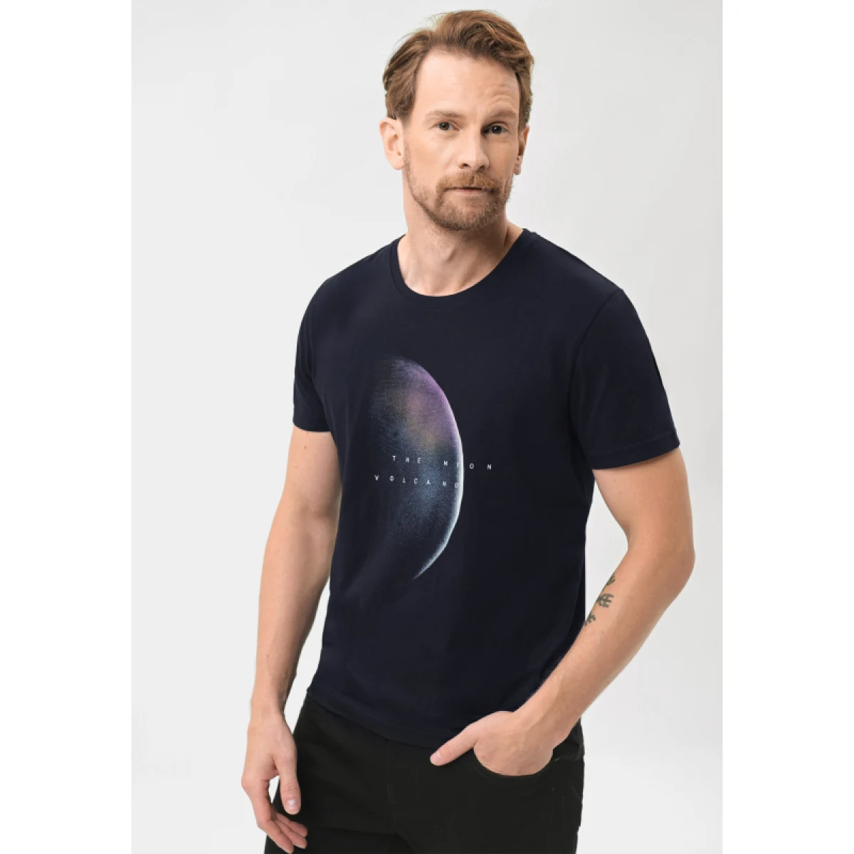 Pánske tričko s krátkym rukávom VOLCANO LUNAR-600-NAVY · záber 2