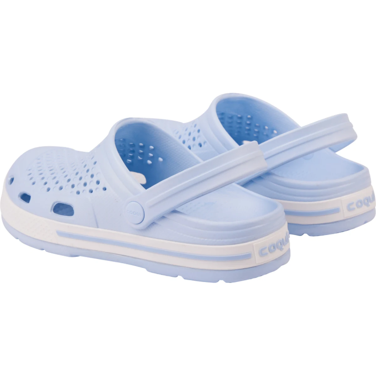 Dámske kroksy (rekreačná obuv) COQUI Lindo W candy blue white · záber 4
