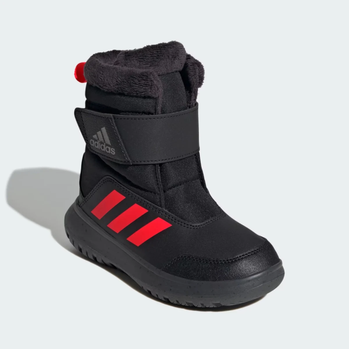 Chlapčenské vysoké zimné topánky ADIDAS Winterplay core black solar red iron metalic · záber 3