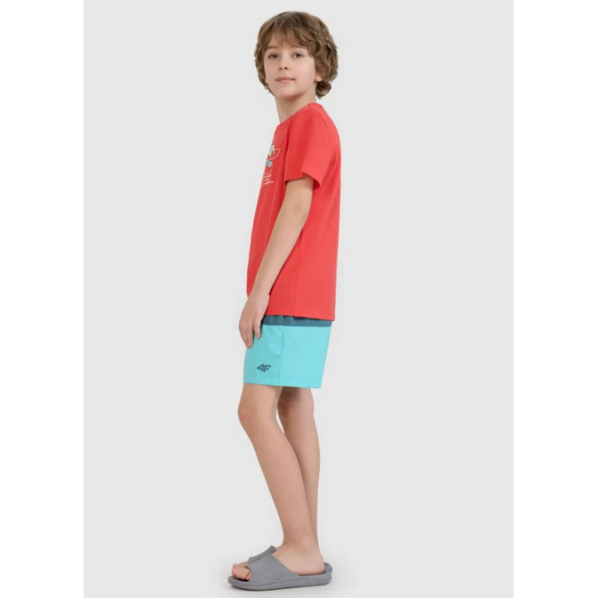Chlapčenské plavky 4F JUNIOR BOARD SHORTS M116-46S-TEAL · záber 3
