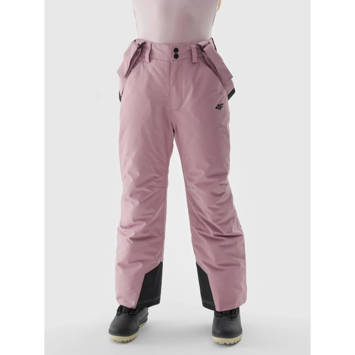 Dievčenské lyžiarske nohavice 4F JUNIOR TROUSERS FNK-JAW23TFTRF353-53S-DARK PINK · záber 2