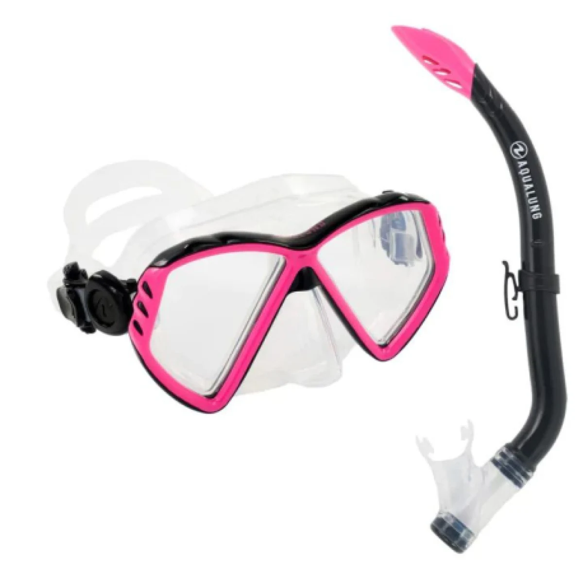 Dievčenský potápačský šnorchlovací set AQUALUNG CUB COMBO SN TRANS PINK · záber 1