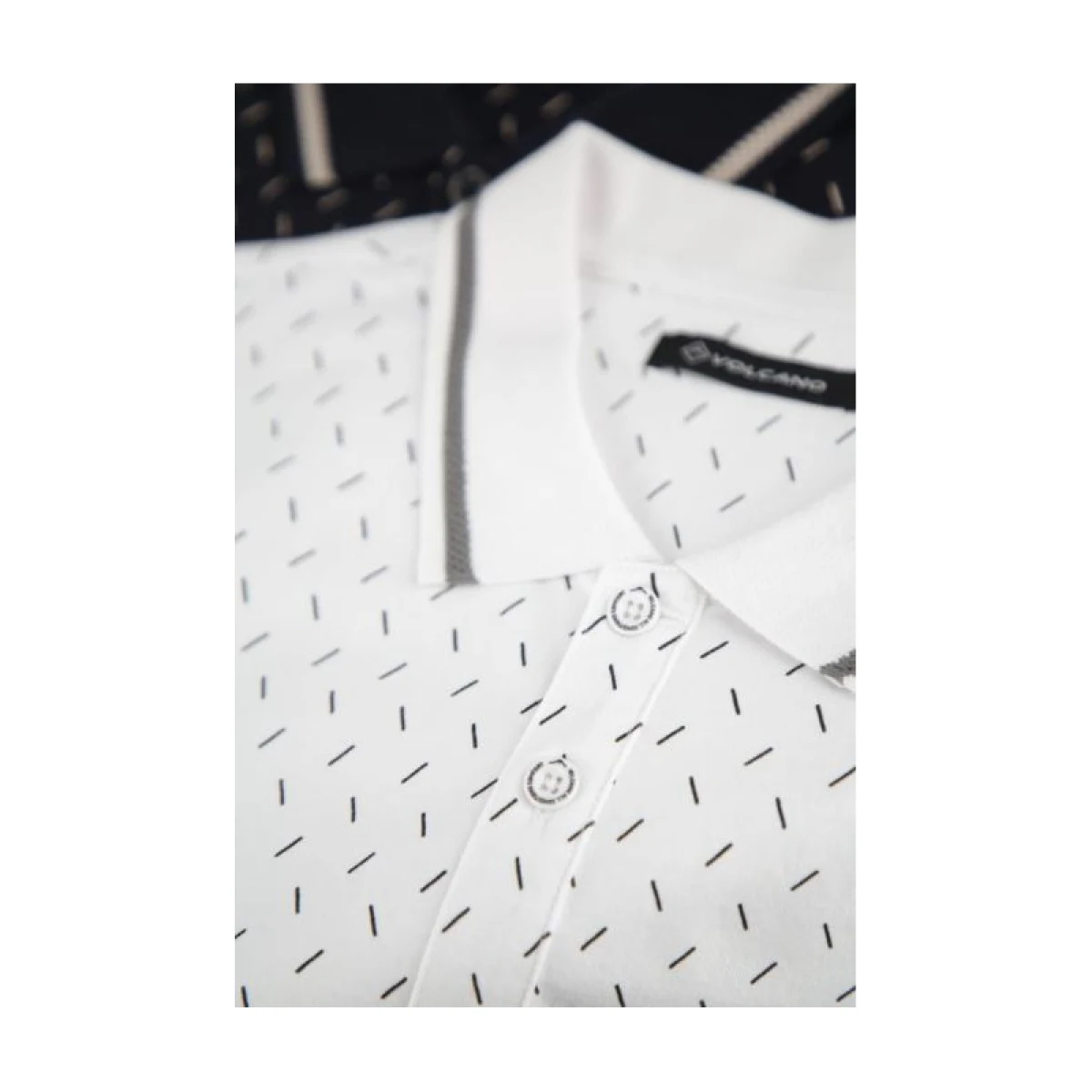 Pánske polo tričko s krátkym rukávom VOLCANO CARO-100-WHITE · záber 5