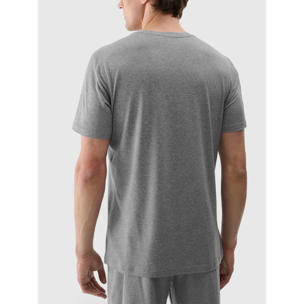 Pánske tréningové tričko s krátkym rukávom 4F TSHIRT FNK M1344-25M-GREY MELANGE · záber 4