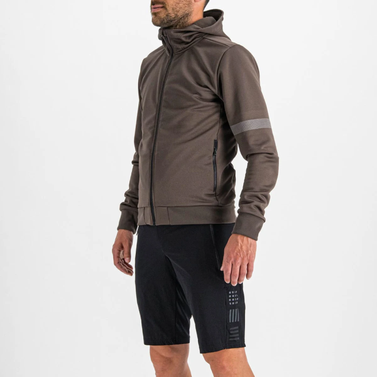 Pánska cyklistická bunda s kapucňou SPORTFUL Giara hoodie, cacao · záber 4