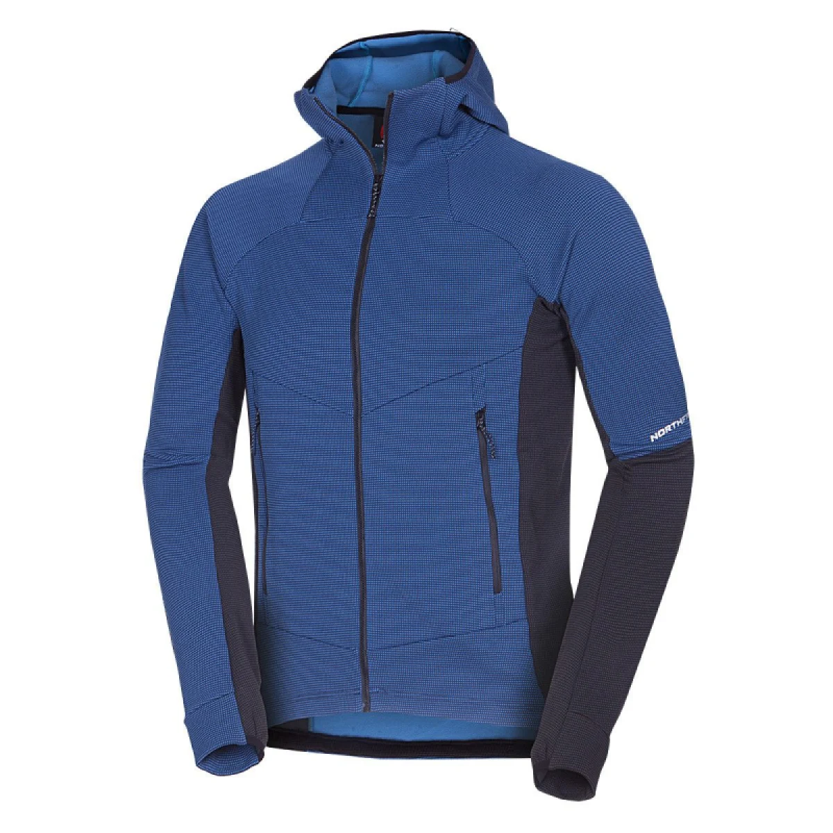 Pánska turistická mikina so zipsom NORTHFINDER EGON 811darkblueblack · záber 4
