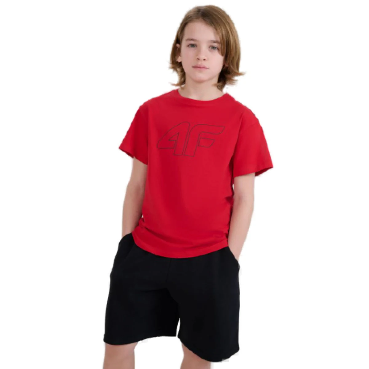 Chlapčenské tričko s krátkym rukávom 4F JUNIOR TSHIRT M2325-62S-RED · záber 1