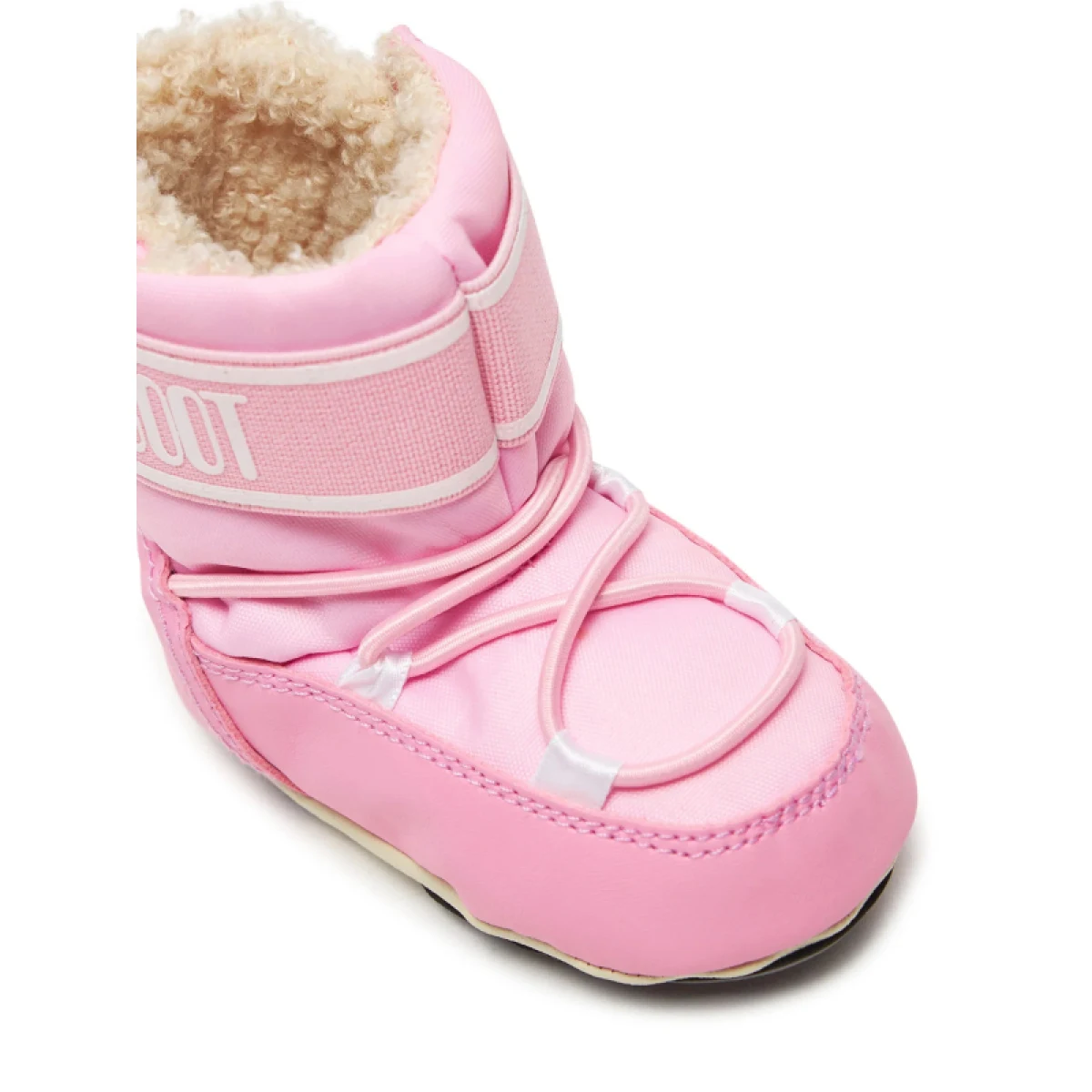 Juniorské vysoké zimné topánky MOON BOOT MB CRIB NYLON JR-J004 LIGHT PINK · záber 3