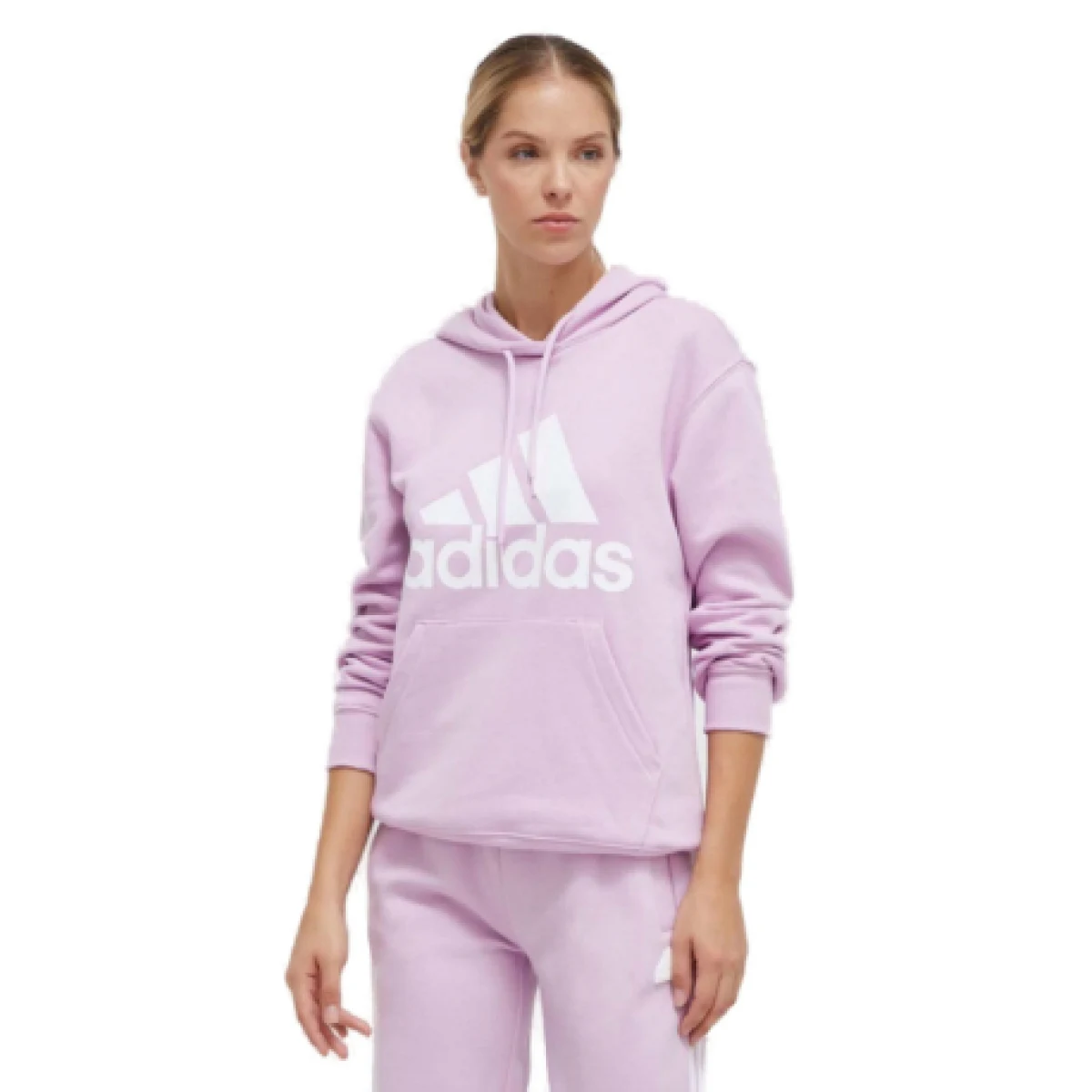 Dámska mikina s kapucňou ADIDAS W BL FL R HD-IM0260-bliss lilac white · záber 1