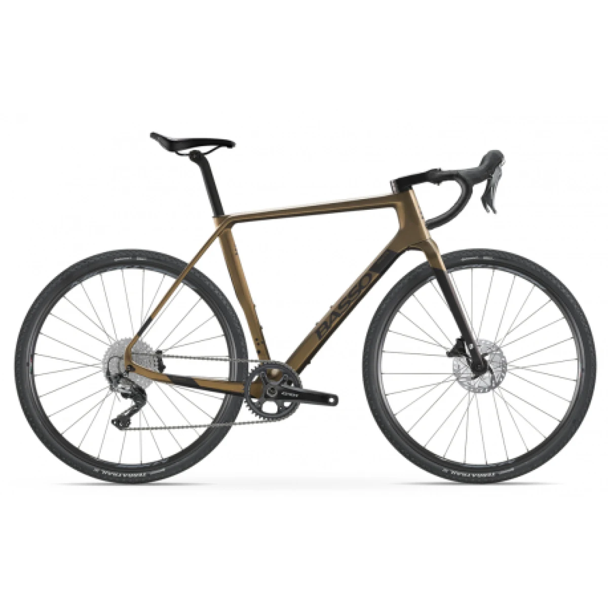 Gravel bicykel BASSO Palta, gold burn, Shimano GRX 800 1x11, Microtech MX25 · záber 1