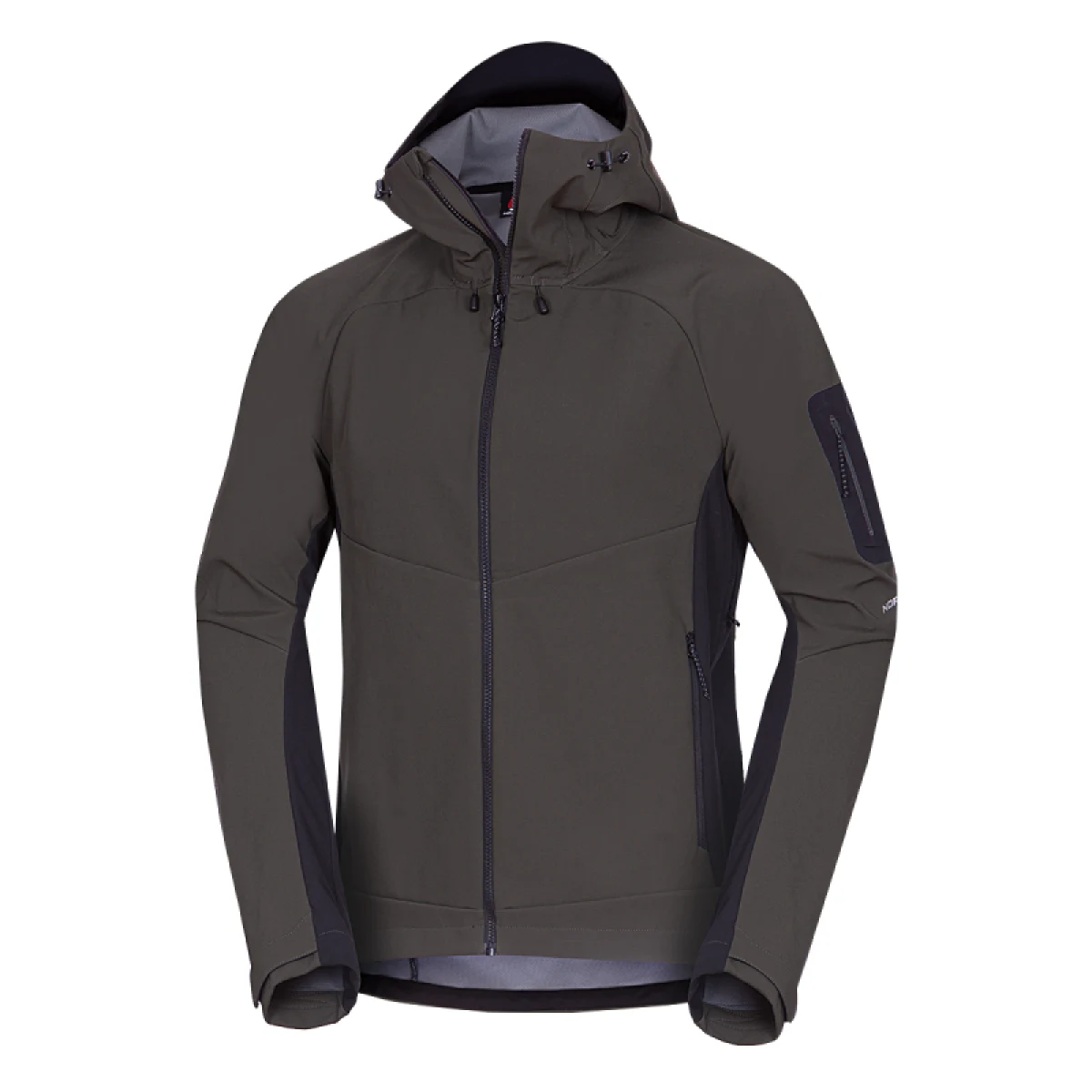 Pánska turistická softshellová bunda NORTHFINDER BRIO-550blackdarkgreen · záber 4