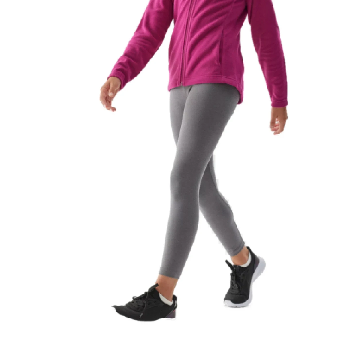 Dievčenské legíny 4F JUNIOR TIGHTS-JAW23TTIGF093-23M-DARK GREY MELANGE · záber 1