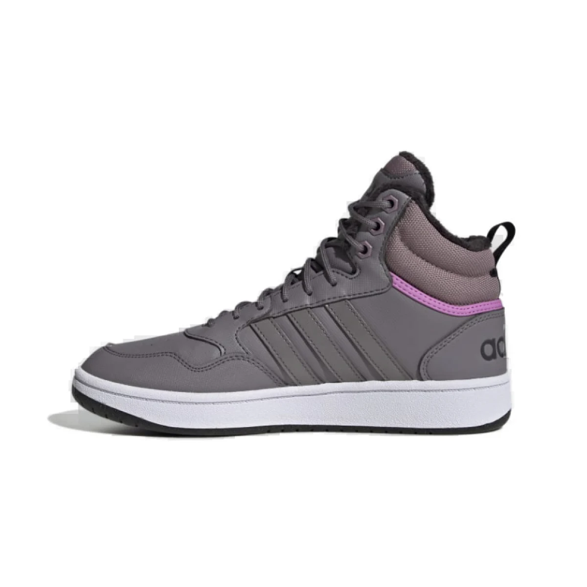 Dámske členkové zimné topánky ADIDAS Hoops 3.0 Mid WTR tracy grey tracy grey wonder red · záber 2
