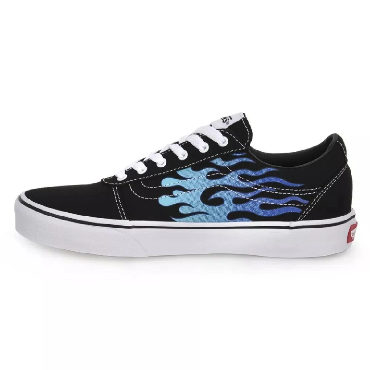 Chlapčenská rekreačná obuv VANS Ward Flame black white · záber 2
