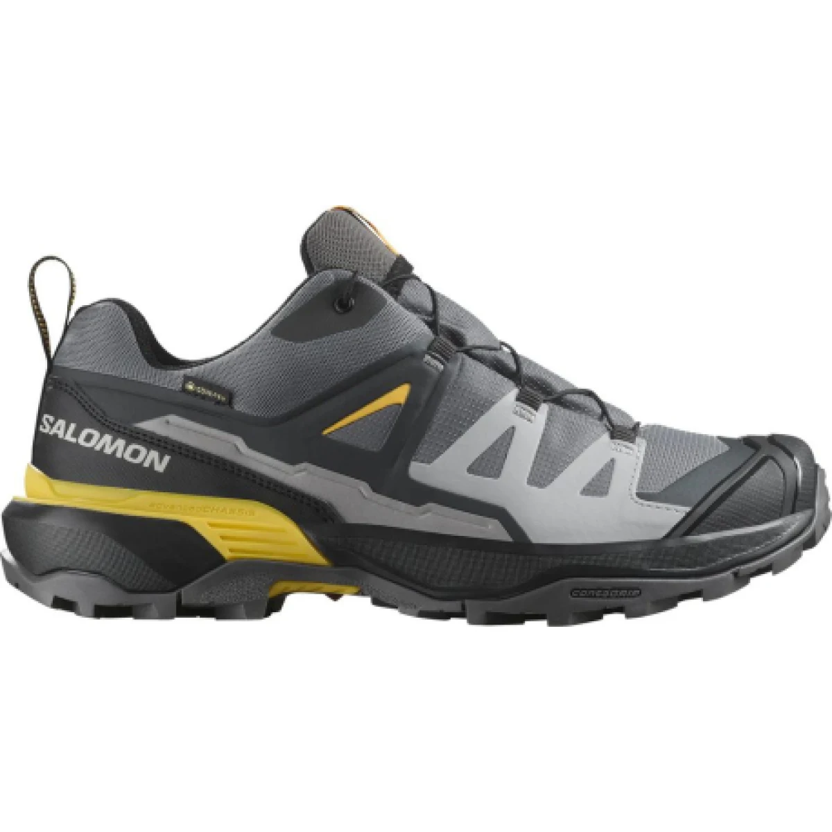 Pánska nízka turistická obuv SALOMON X Ultra 360 GTX M castlerock black spicy mustard · záber 1