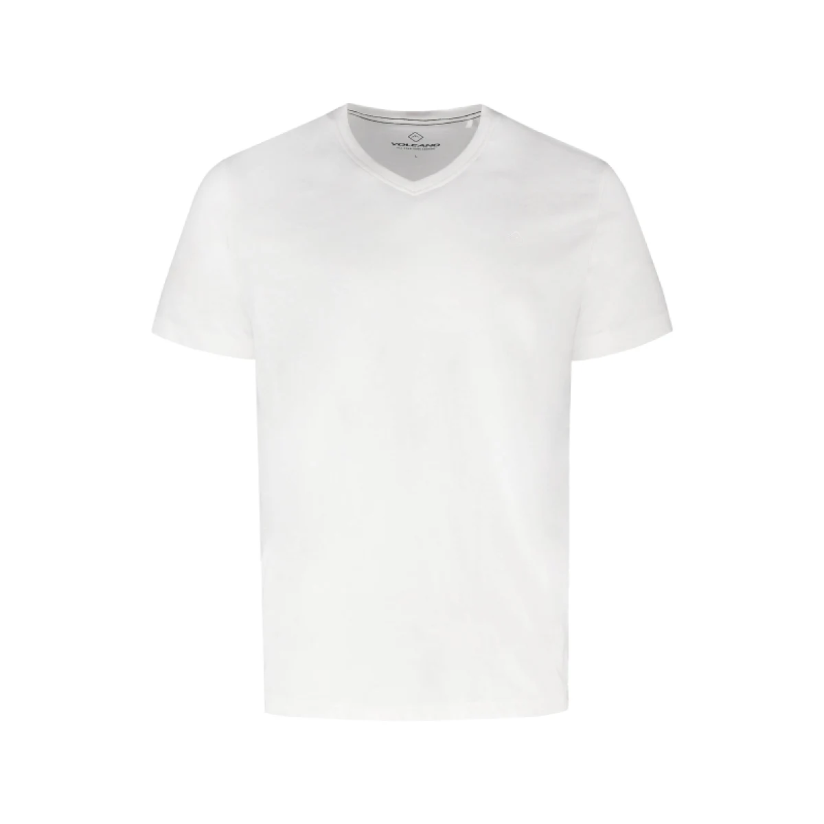 Pánske tričko s krátkym rukávom s v-výstrihom VOLCANO SLIT-100-WHITE · záber 4