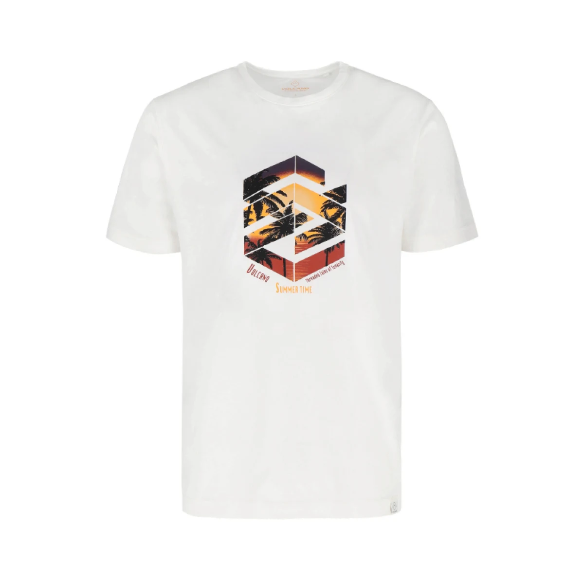 Pánske tričko s krátkym rukávom VOLCANO SUNSET-100-WHITE · záber 4