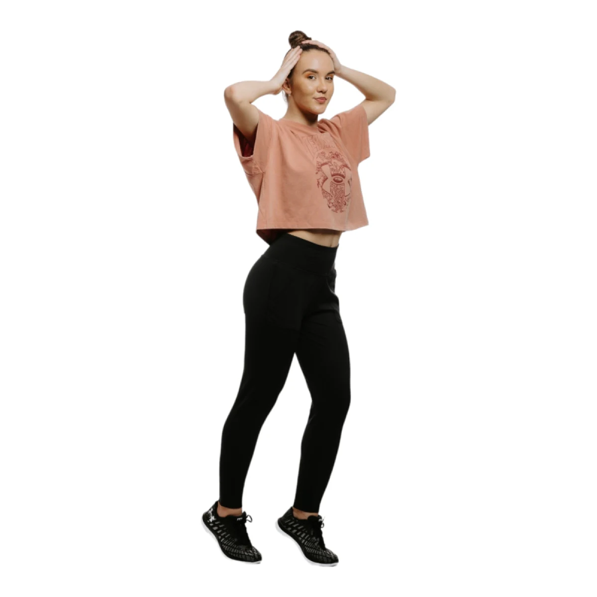 Dámske tričko s krátkym rukávom UNDER ARMOUR UA HW Dusk to Dawn Crop SS-PNK · záber 4